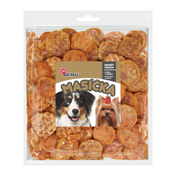 Akinu MASÍČKA Kuřecí chipsy pamlsek pro psy 300 g