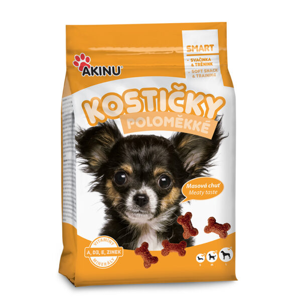Akinu Poloměkké kostičky pamlsek pro psy 500 g